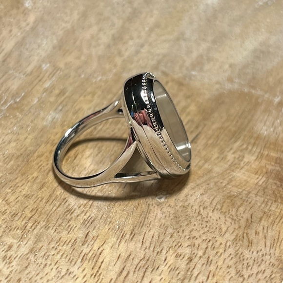 Origami Owl Silver Vintage Living Locket Ring - Size 8 - Picture 7 of 14